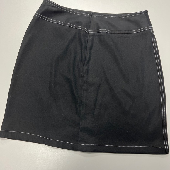 Vintage Cache Black Soft Zip Mini Skirt Size 4 Polyester Spandex Made In USA EUC - Picture 2 of 7
